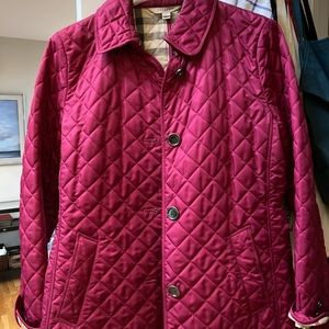 Burberry Brit quilted jacket- Dark Pink